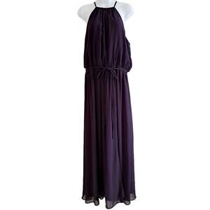 Bill Levkoff Halter Top Chiffon Dress